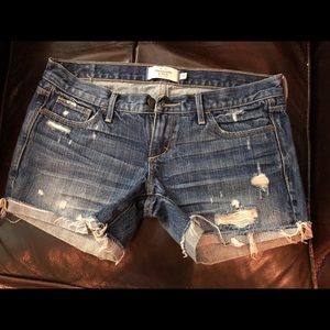 Abercrombie Jean shorts cutoff size 2 destroyed